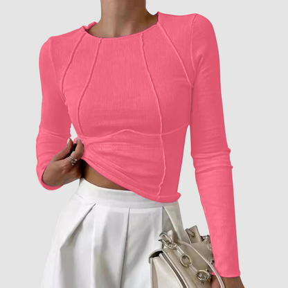 Denisa™ Elegant Casual Long-Sleeve Top