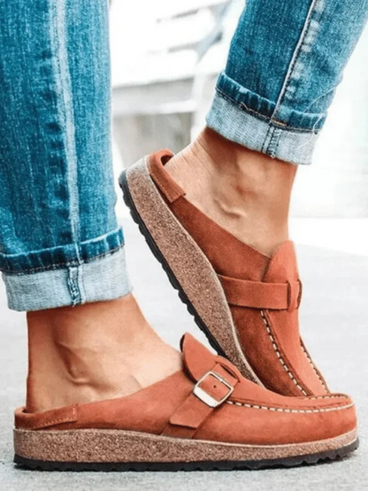 Siobhan | Suede Buckle Clogs