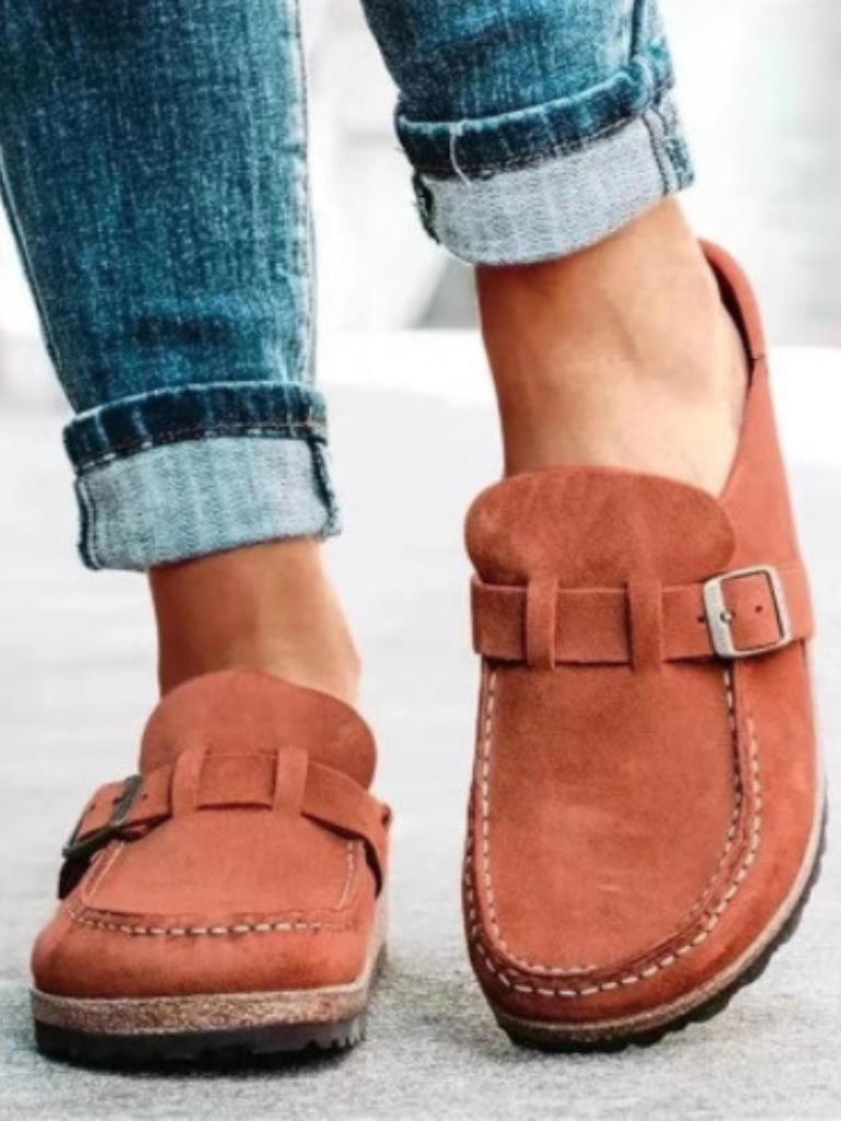 Siobhan | Suede Buckle Clogs