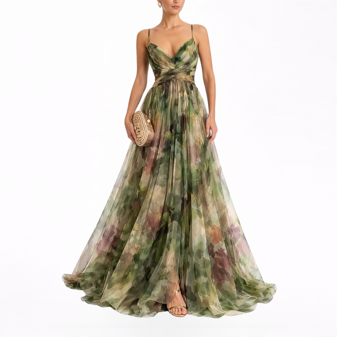 Giselle | Robe maxi envoûtante à imprimé floral