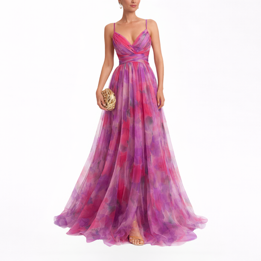Giselle | Enchanting Maxi Dress with Floral Print