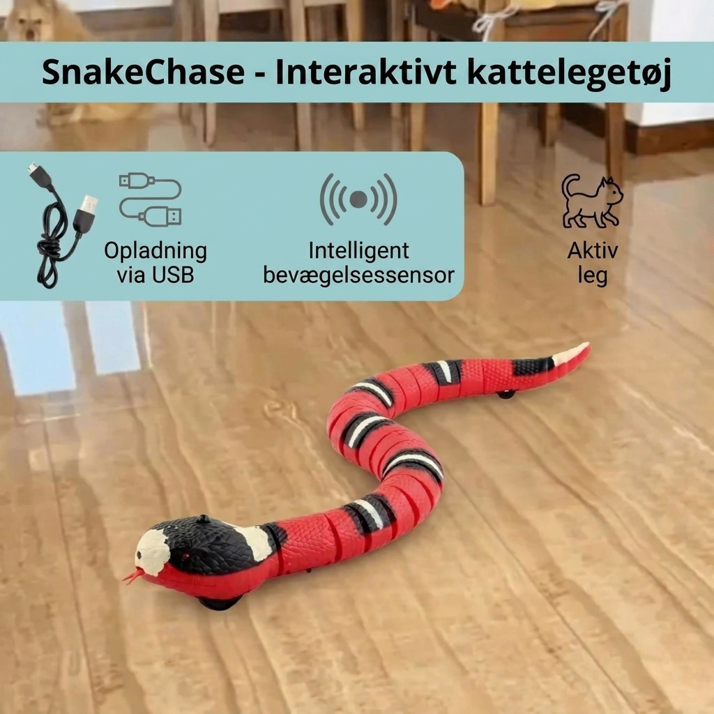 SnakeChase – Interaktivt Slange Kattelegetøj