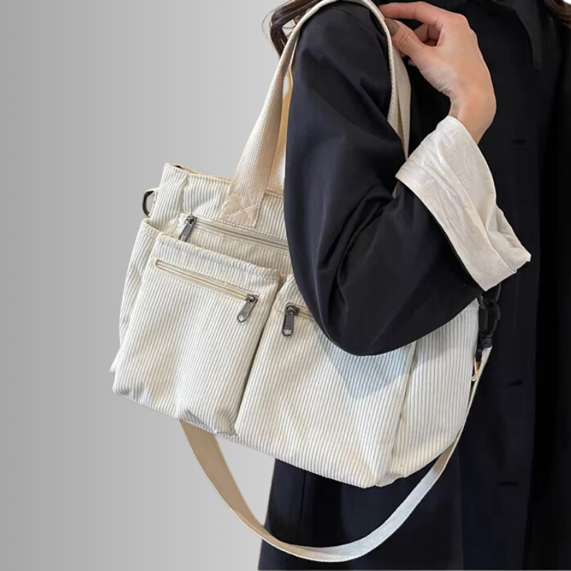 Urban Cord Tote | Schultertasche