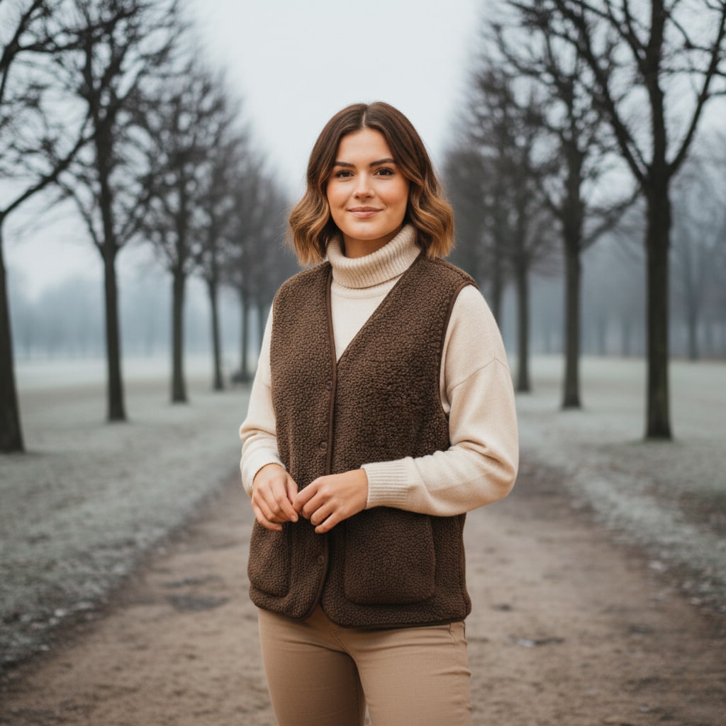 Ella | Women Spring casual Warm Sherpa Vest