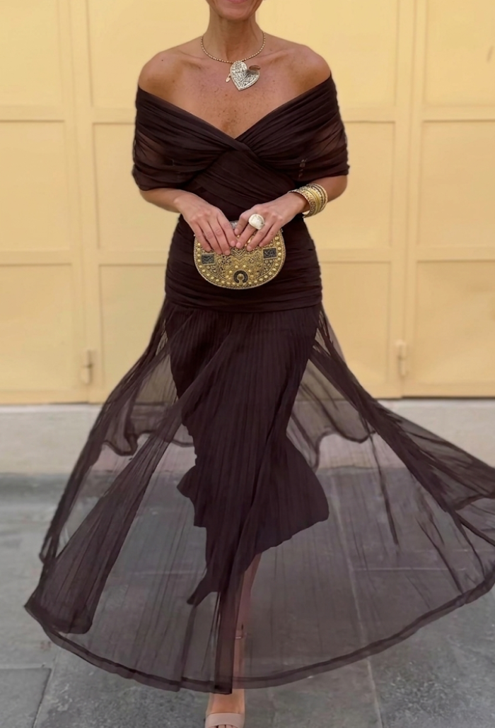 Alora | Elegant V-Neck Dress