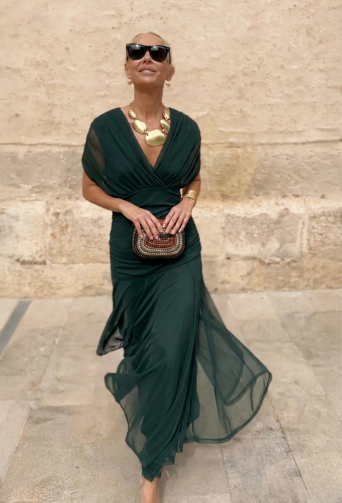 Alora | Elegant V-Neck Dress