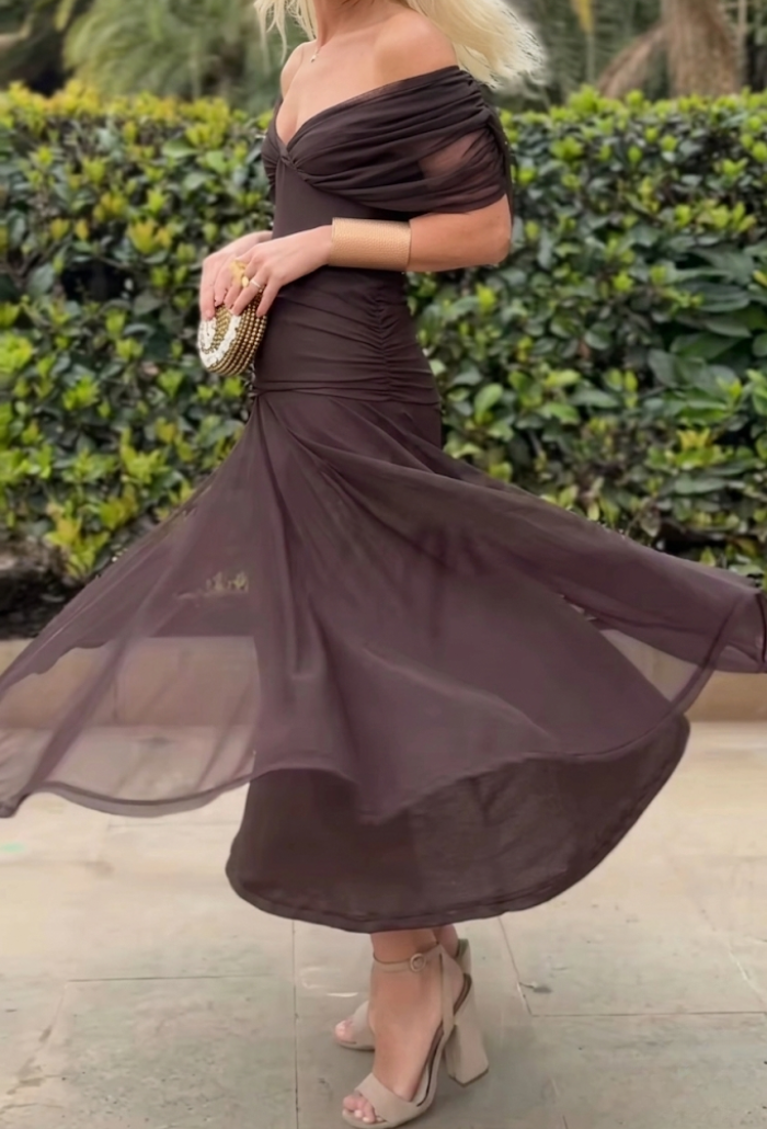 Alora | Elegant V-Neck Dress