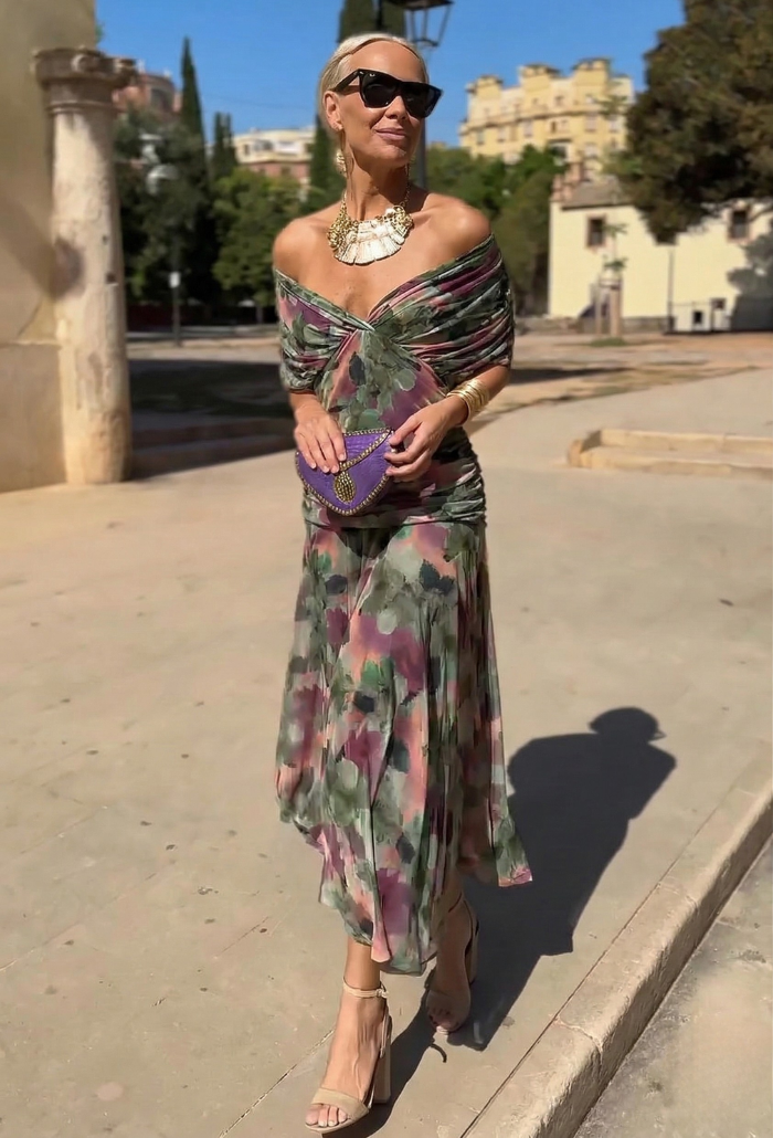 Alora | Elegant V-Neck Dress