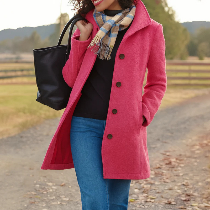 Aubrey | Classic Coat with Buttons for Women | Lunarafi