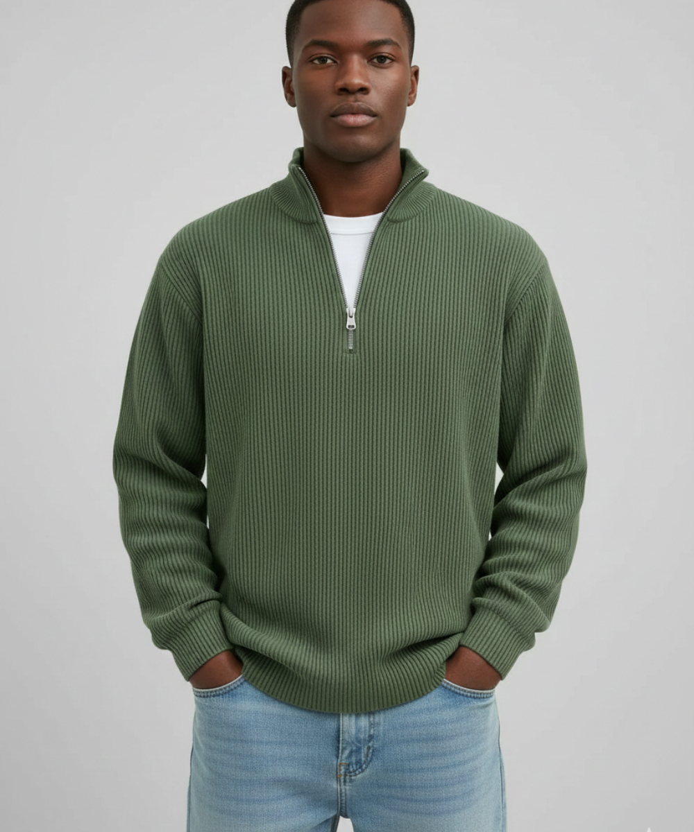 LAURENT MONACO | PULL ZIPPÉ CHALEUR LÉGÈRE POUR HOMMES