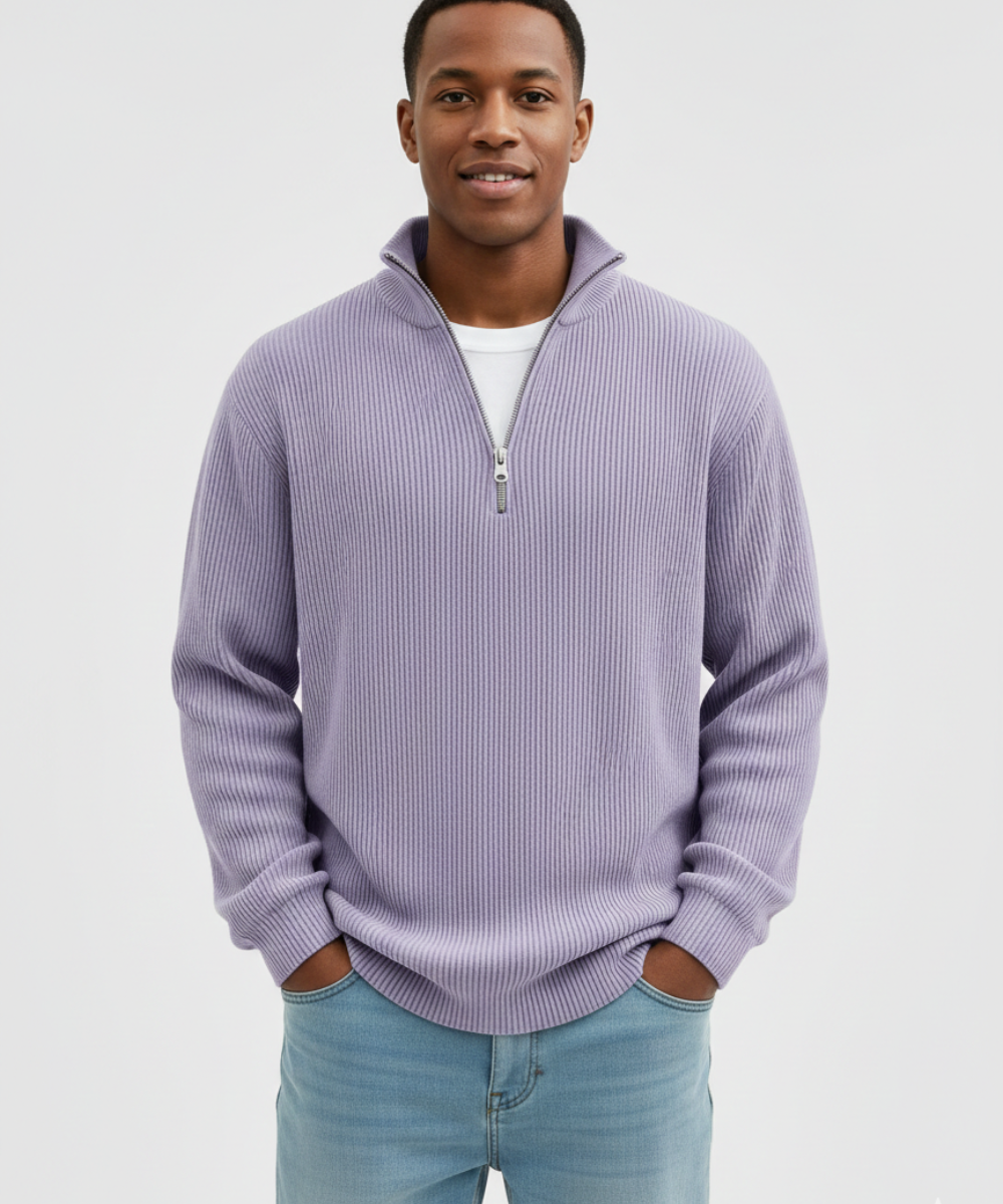 LAURENT MONACO | PULL ZIPPÉ CHALEUR LÉGÈRE POUR HOMMES