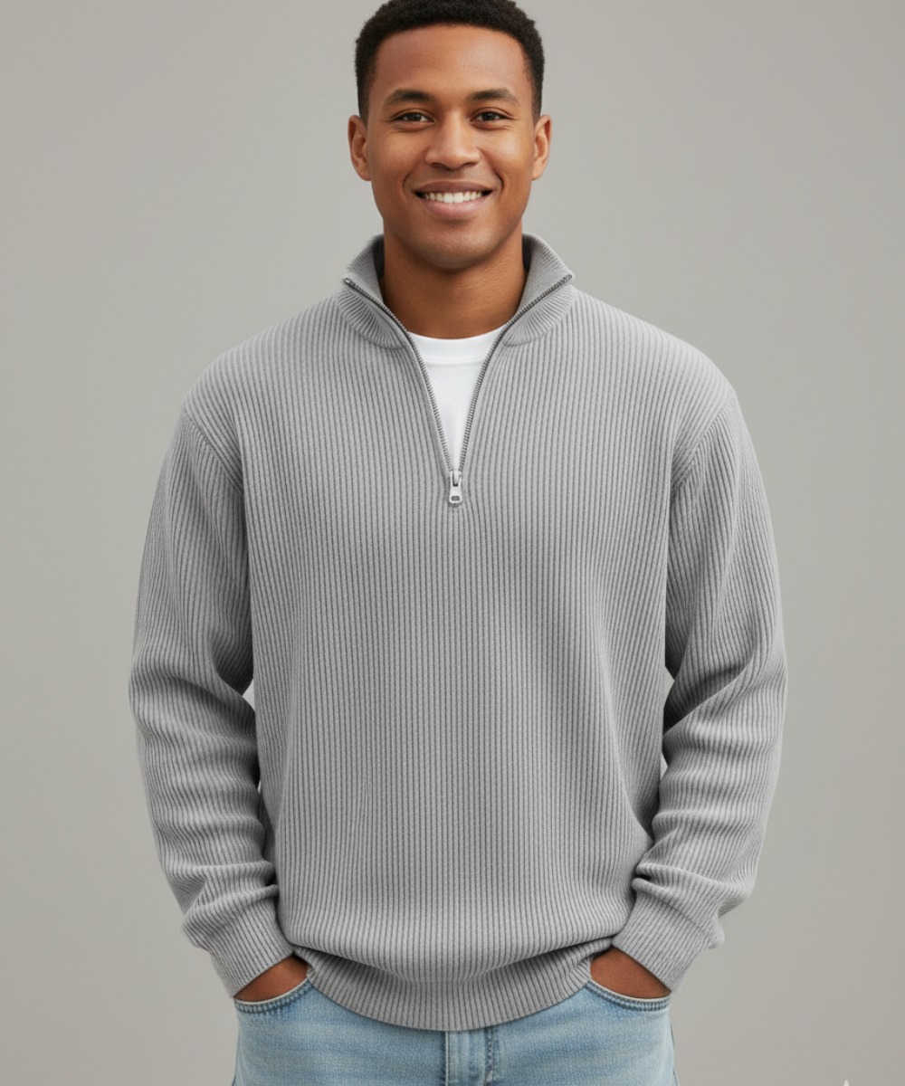 LAURENT MONACO | PULL ZIPPÉ CHALEUR LÉGÈRE POUR HOMMES