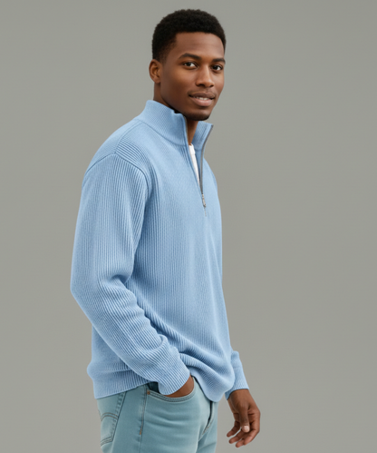 LAURENT MONACO | PULL ZIPPÉ CHALEUR LÉGÈRE POUR HOMMES