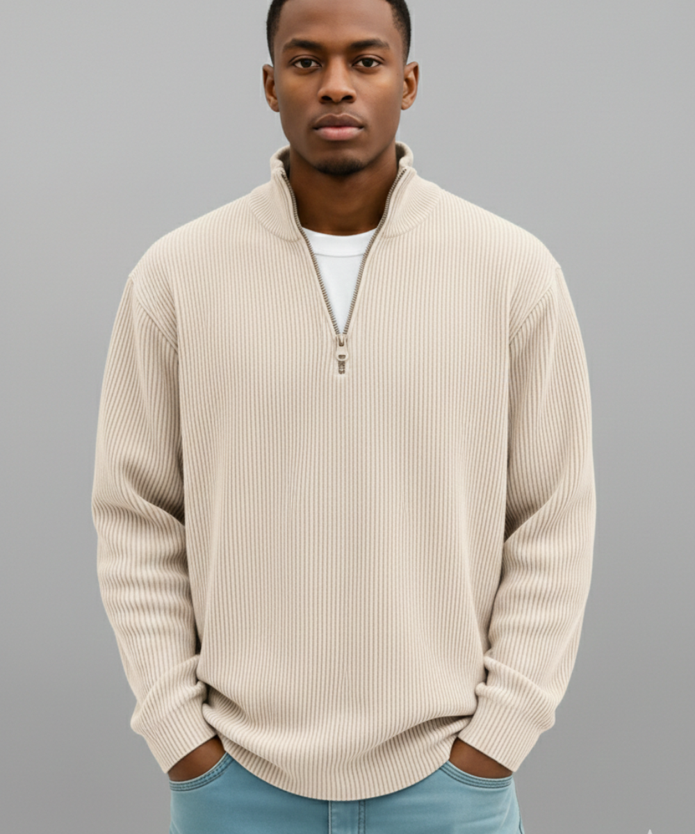 LAURENT MONACO | PULL ZIPPÉ CHALEUR LÉGÈRE POUR HOMMES