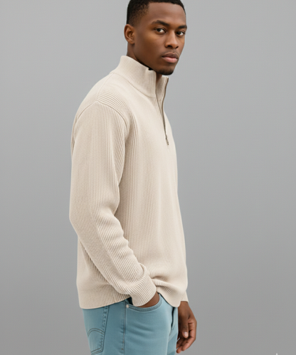 LAURENT MONACO | PULL ZIPPÉ CHALEUR LÉGÈRE POUR HOMMES