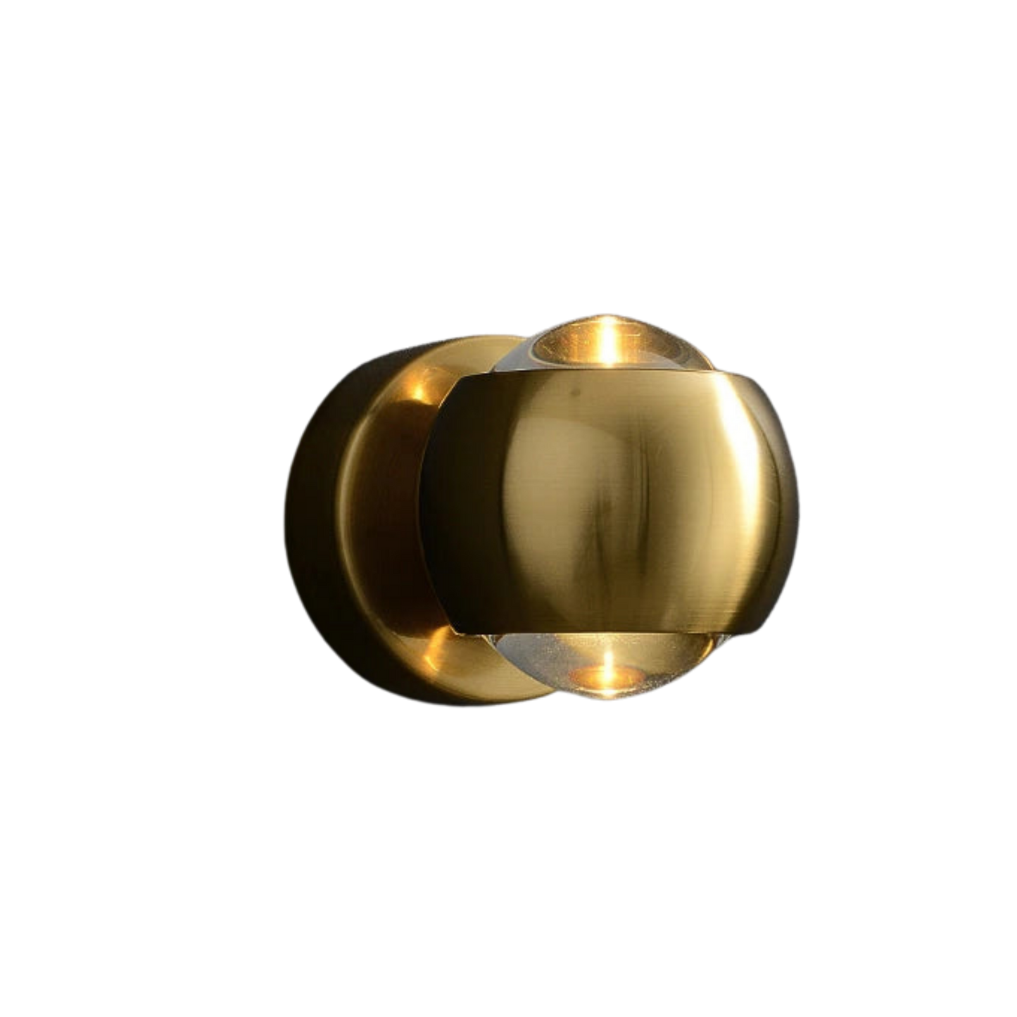 Moderne, drehbare LED-Wandleuchte aus Messing