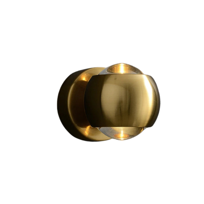 Moderne, drehbare LED-Wandleuchte aus Messing
