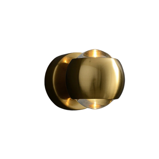 Moderne, drehbare LED-Wandleuchte aus Messing