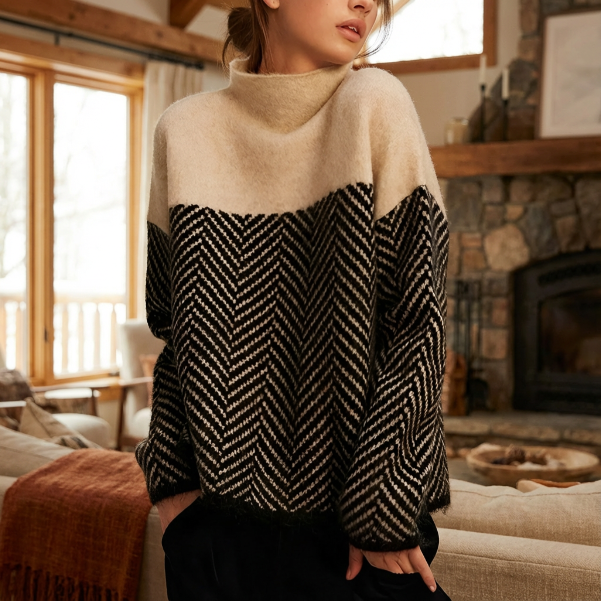 Norah™ | Elegant Roll Neck Jumper