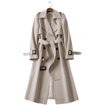 Elegáns női trench coat dupla gombokkal – Celina