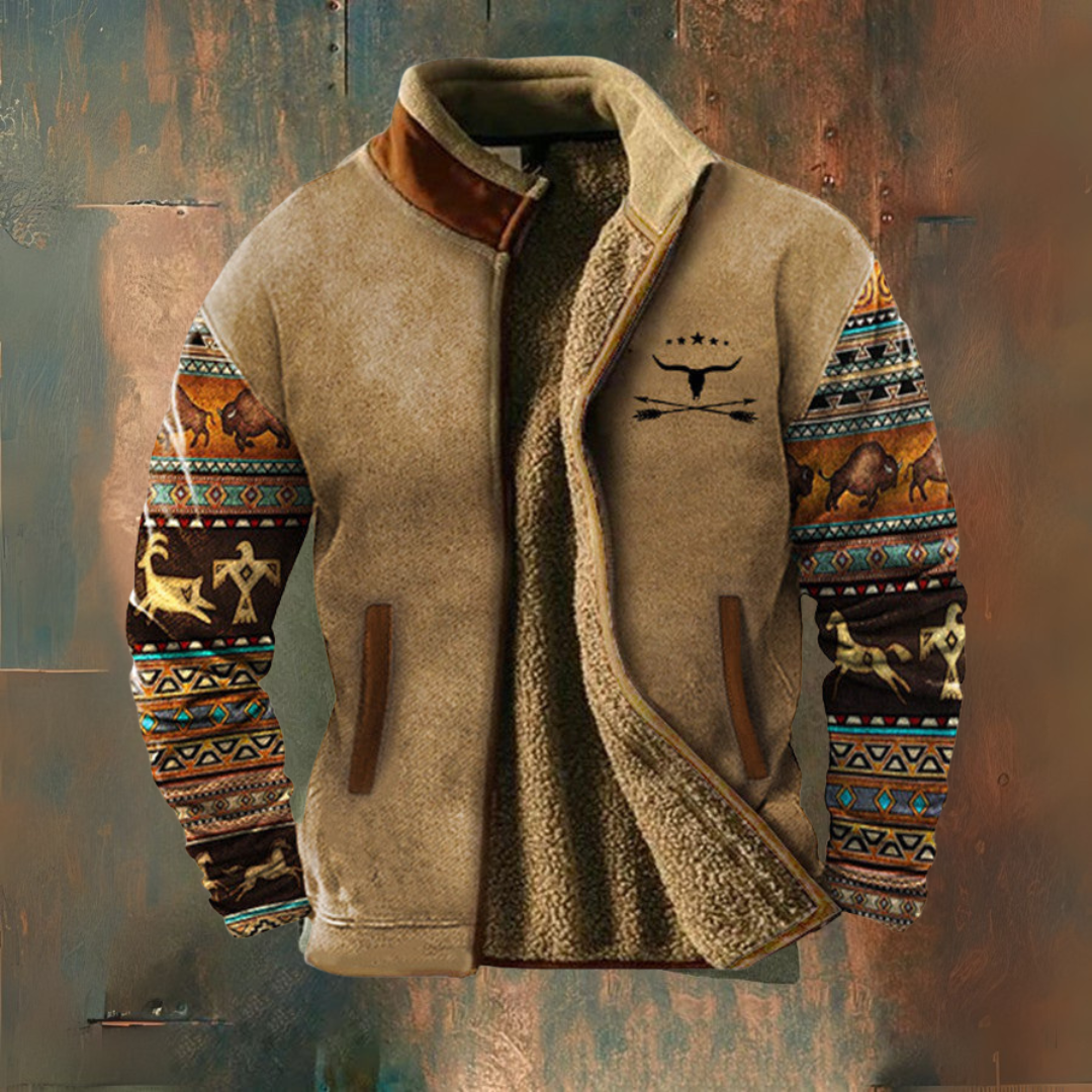 Vintage Jacke mit Reißverschluss