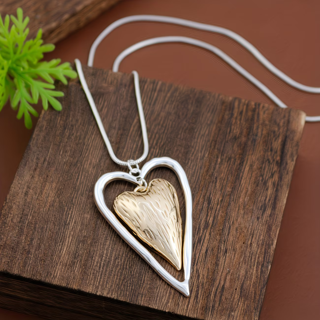 Divifa Vintage Matte Necklace in Gold-Plated stainless steel