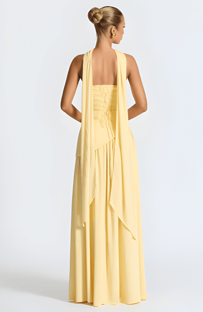 Annabel – Strapless Slit Maxi Dress