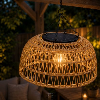 OCS - Buitenhanglamp Solar Rattan