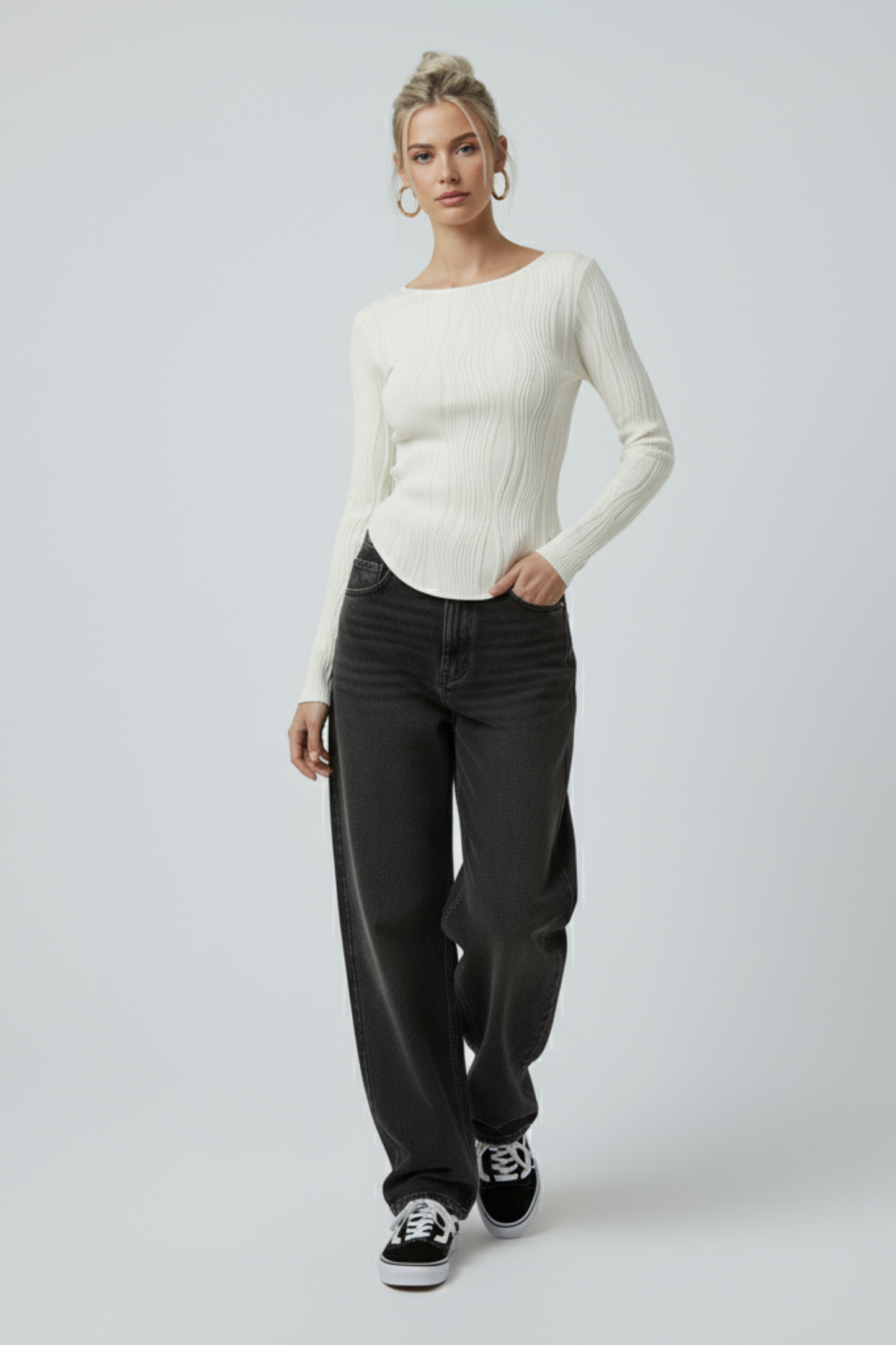 Long Sleeve Cropped Shirt
