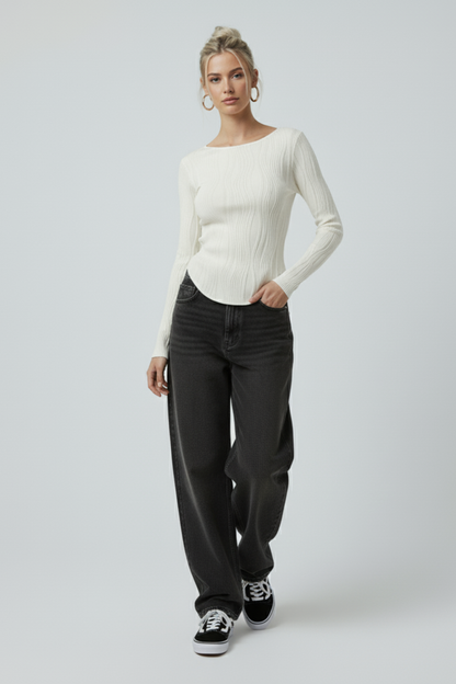 Long Sleeve Cropped Shirt