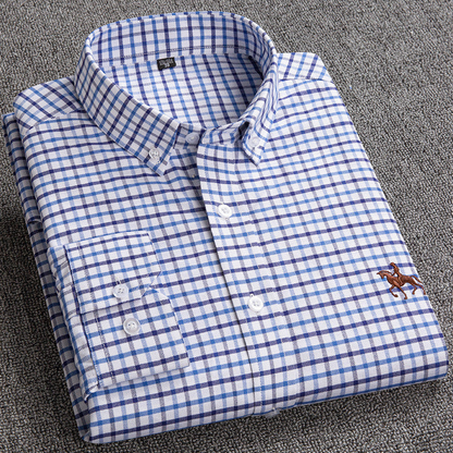 Brock | Men checkered Button-Down koszula