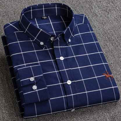 Brock | Men checkered Button-Down koszula