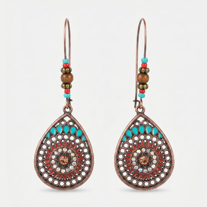 Oorbellen dames | Boho statement oorbellen druppelvorm