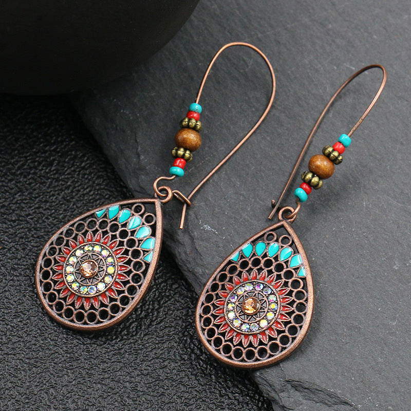 Oorbellen dames | Boho statement oorbellen druppelvorm