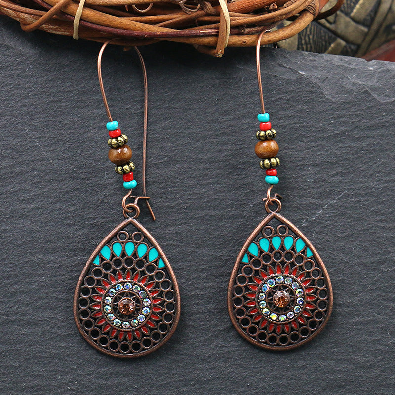 Oorbellen dames | Boho statement oorbellen druppelvorm