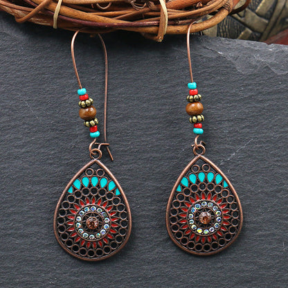 Oorbellen dames | Boho statement oorbellen druppelvorm