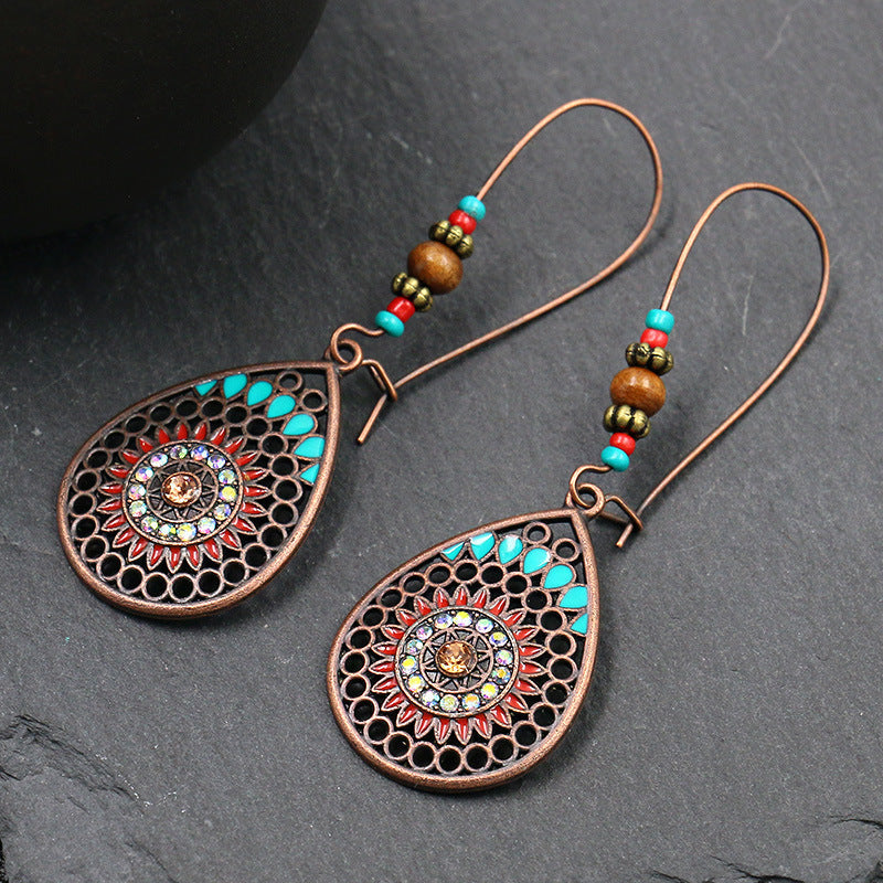 Oorbellen dames | Boho statement oorbellen druppelvorm