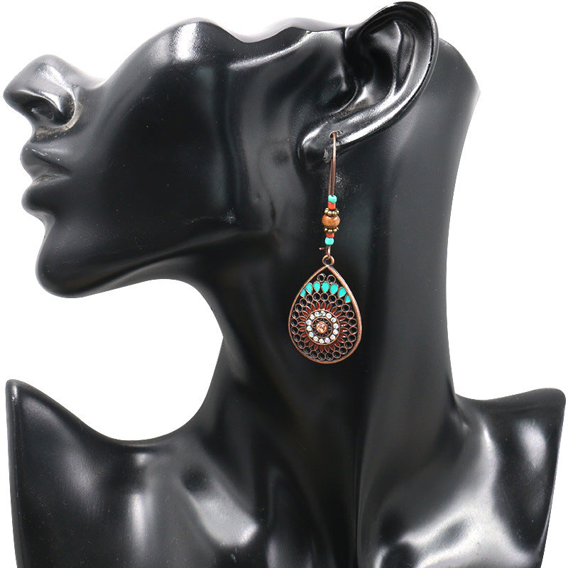 Oorbellen dames | Boho statement oorbellen druppelvorm