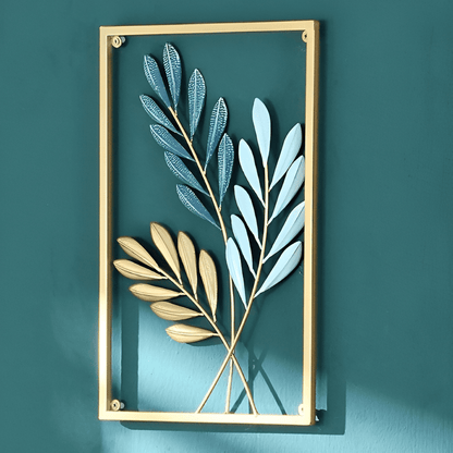 Leafy Luxe - Nordisk Metallväggkonst Inspirerad av löv för Stilrena hem