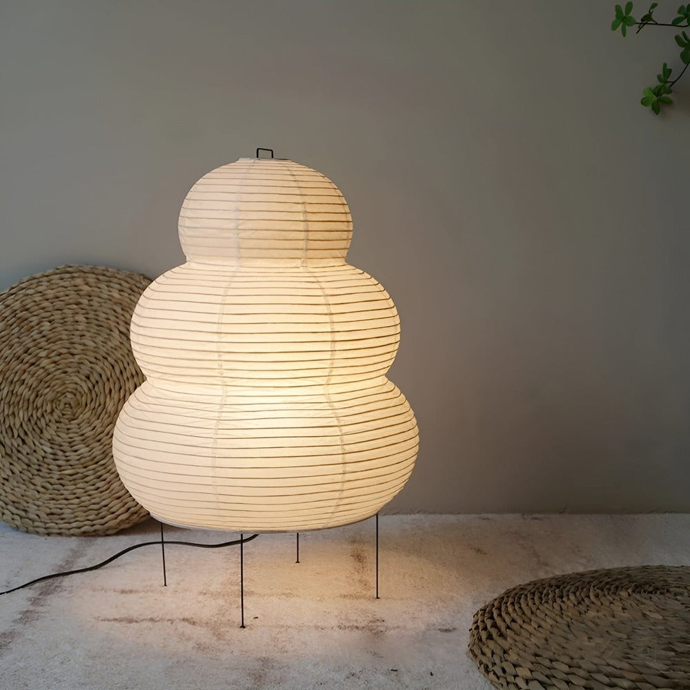 Zen Glow - Japaninspirerad Golvlampa Tillverkad av Rispapper