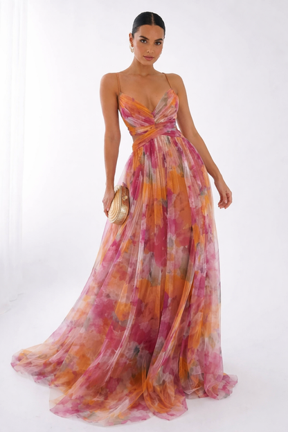Orelavine™ Maxi Dress with Enchanting Floral Design in Elegant Style