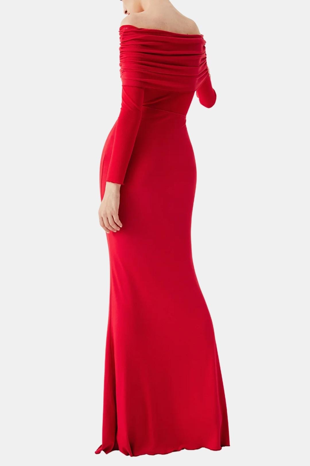 Orianna – Off-Shoulder Long Sleeve Long Dress