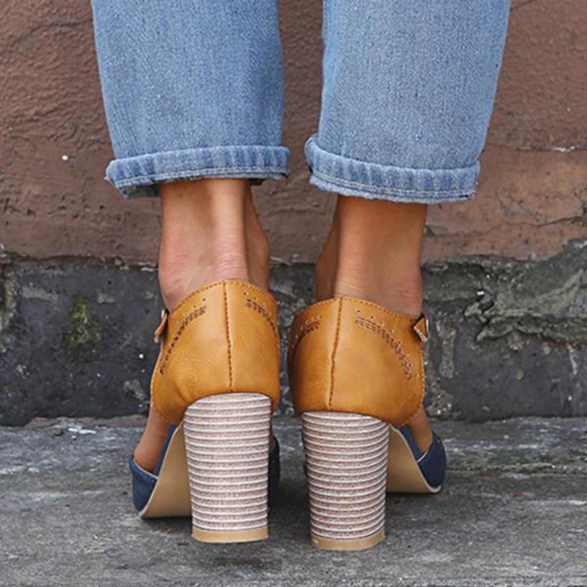 Olivia | Women vintage Ankle Strap heels