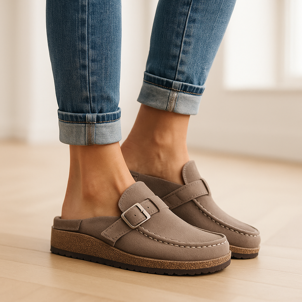 Women’s Supportive Buckle Sandals Comfortable Flat Sole Summer Footwear Lightweight Everyday Casual Shoes