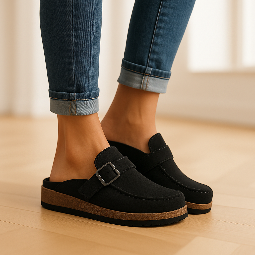 Women’s Supportive Buckle Sandals Comfortable Flat Sole Summer Footwear Lightweight Everyday Casual Shoes