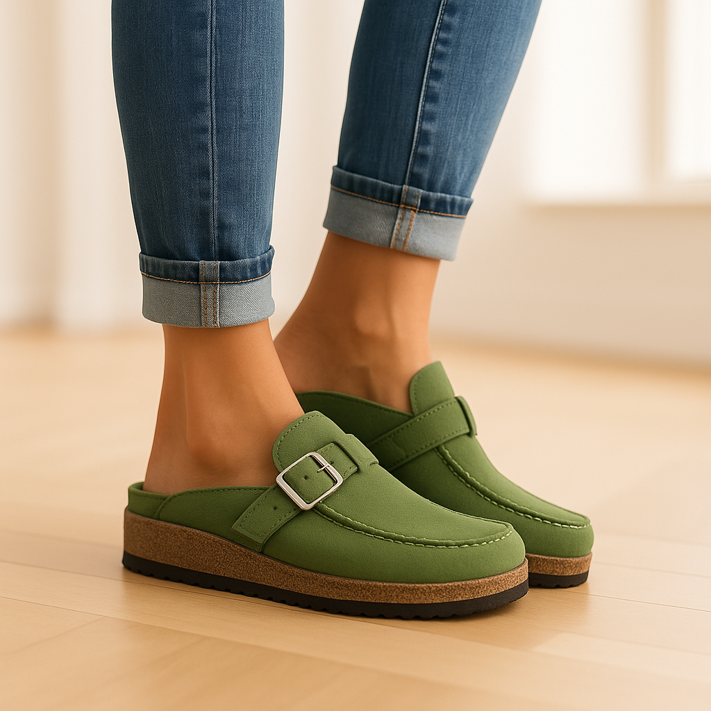 Women’s Supportive Buckle Sandals Comfortable Flat Sole Summer Footwear Lightweight Everyday Casual Shoes