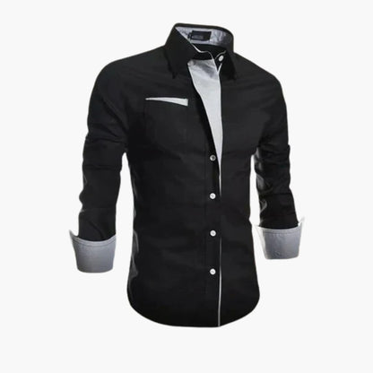Overhemd Heren | Contrastkraag & Verfijnd Slim Fit Design