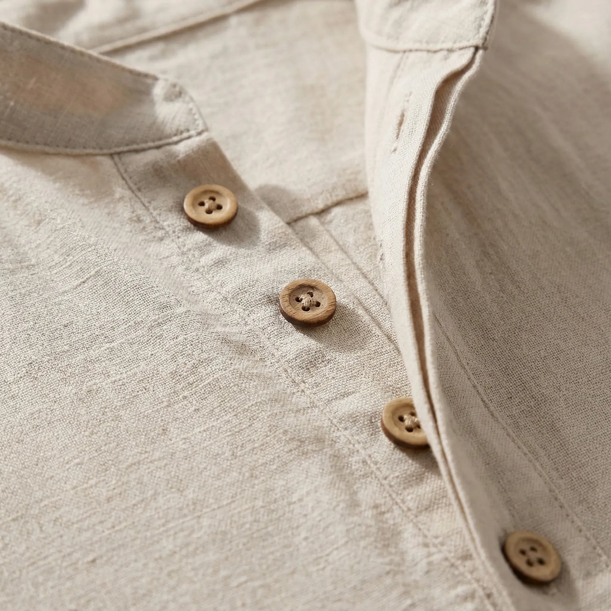 Overhemd heren | Linnen look shirt met lichte en ademende stof
