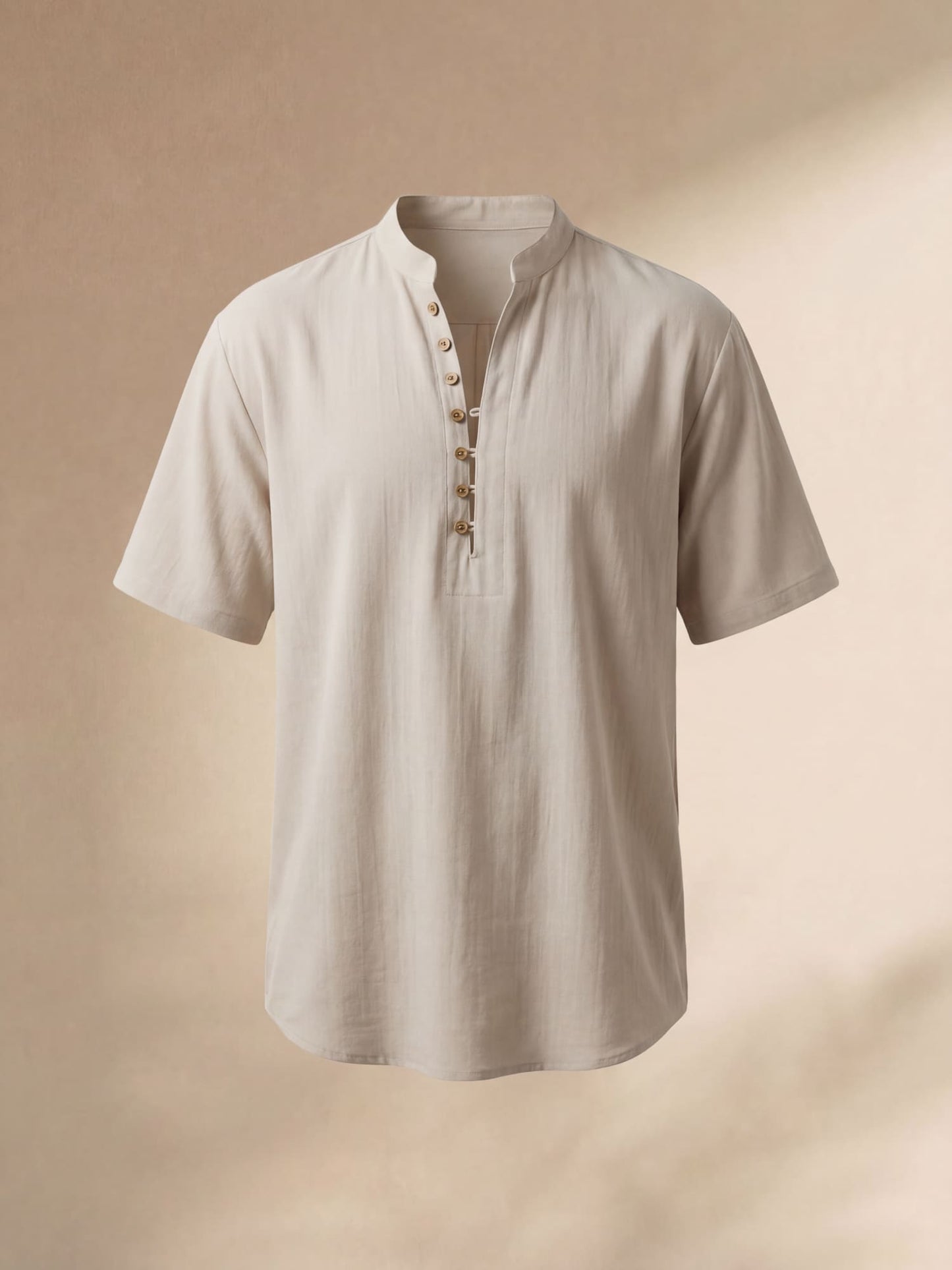 Overhemd heren | Linnen look shirt met lichte en ademende stof