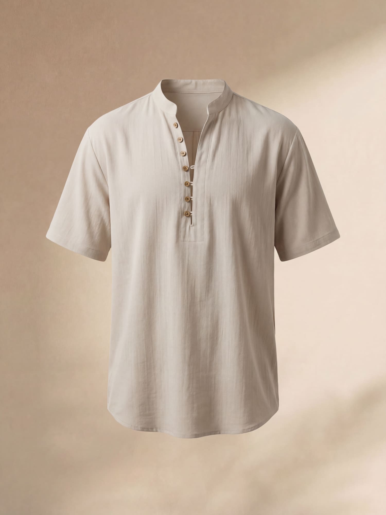 Overhemd heren | Linnen look shirt met lichte en ademende stof